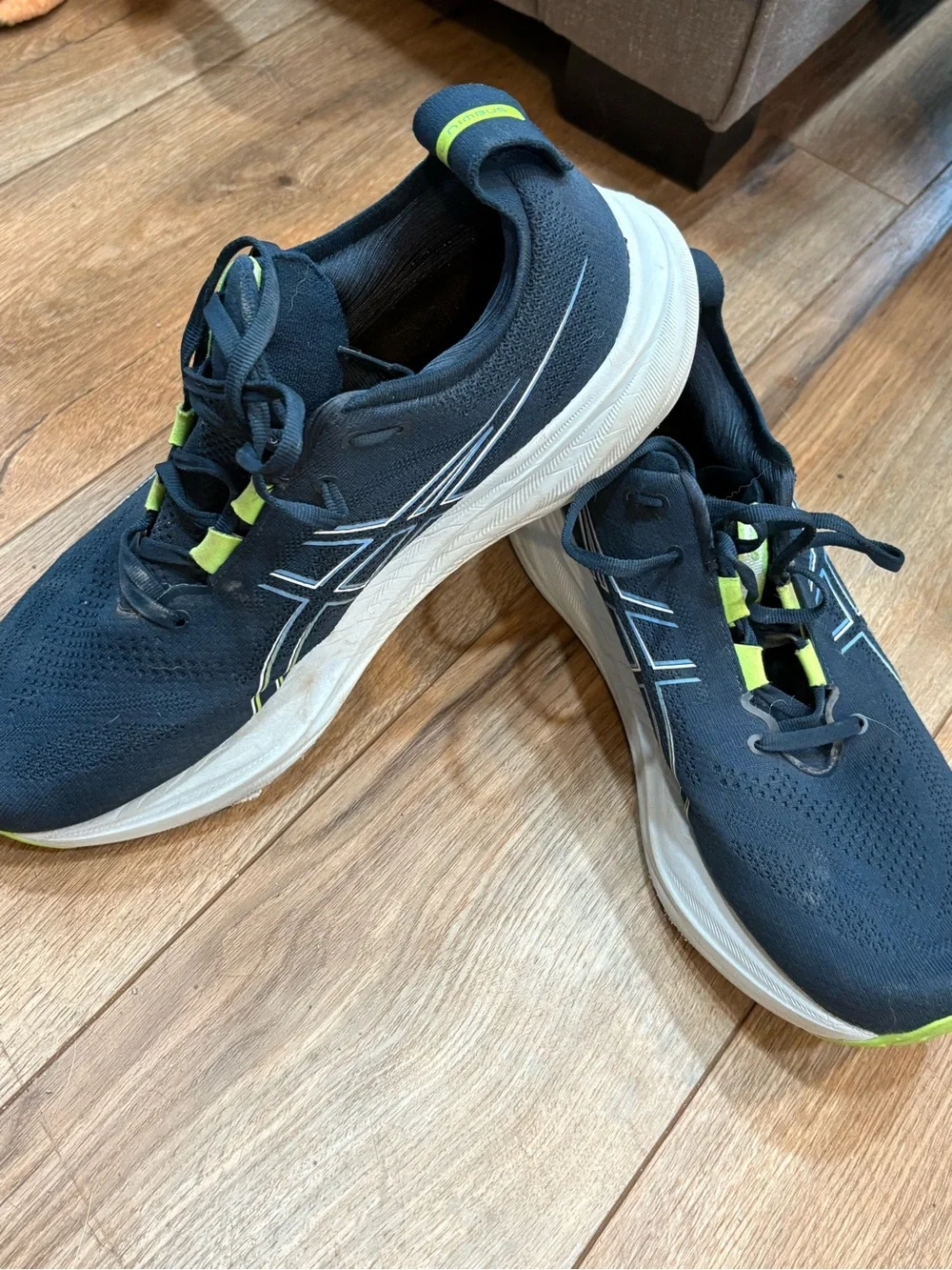 ASICS GEL NIMBUS 25 Men's Navy Running Shoes with Lime Accents